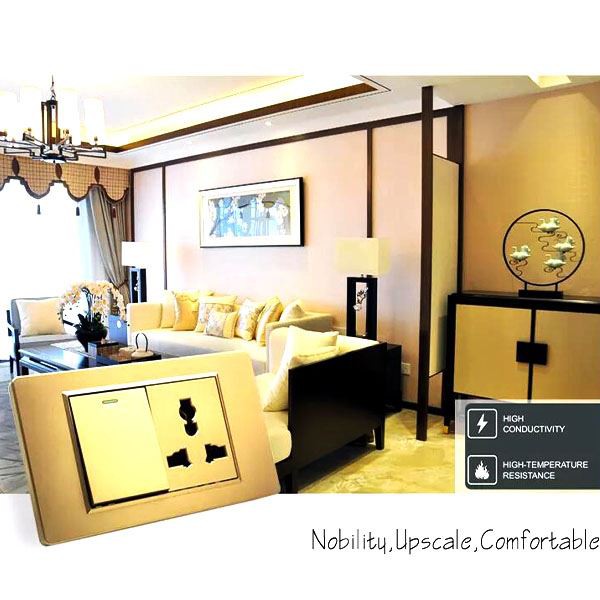 Milti faksyon ekleraj miray switch ak socket gwo panèl